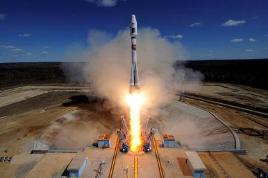 A Russian Soyuz rocket launches from Baikonur Coxmodrome in Kazakhstan - source: Reuters